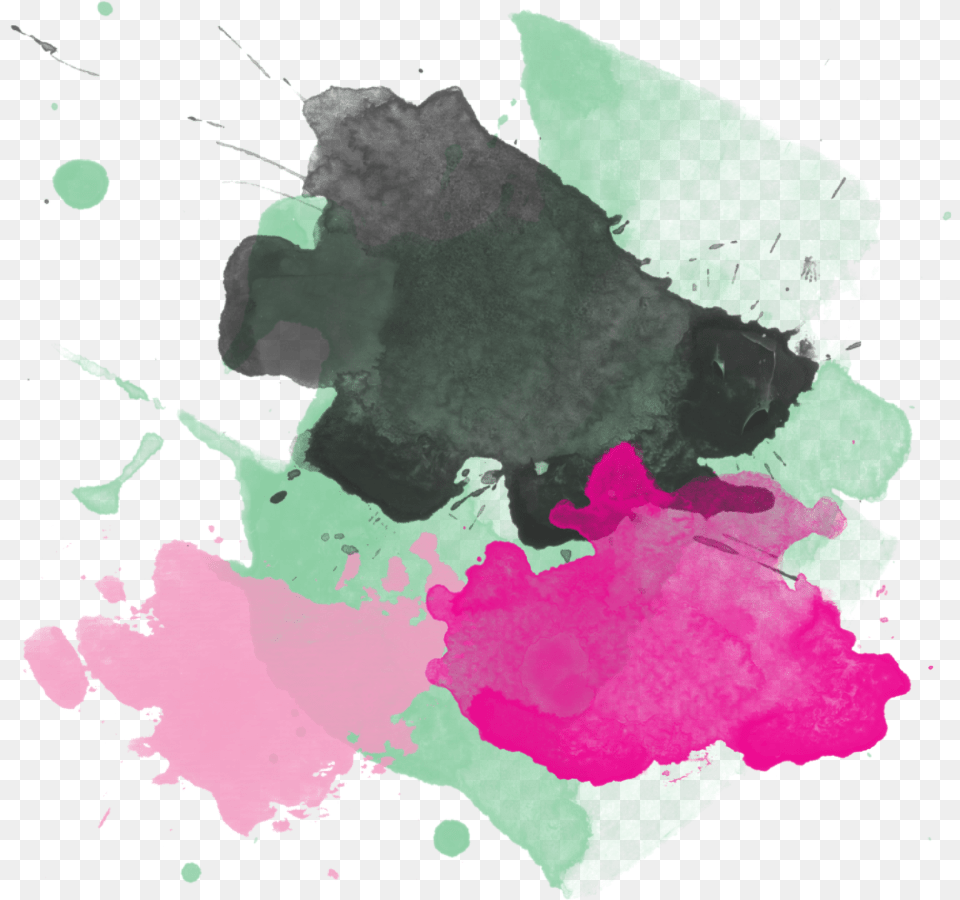 Design Art Purple Rose Watercolor Sketch Green Watercolor No Background, Person, Graphics, Painting, Stain Free Transparent Png