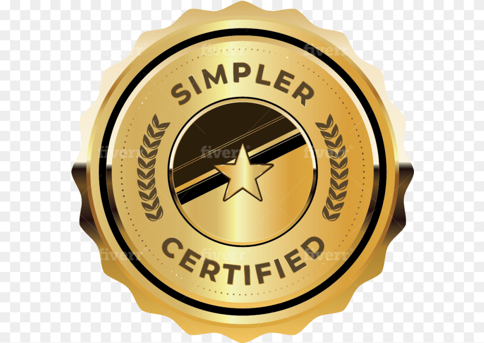 Design Award Logo Seal Stamp Web 60 Years Experience, Badge, Gold, Symbol, Wristwatch Free Png Download