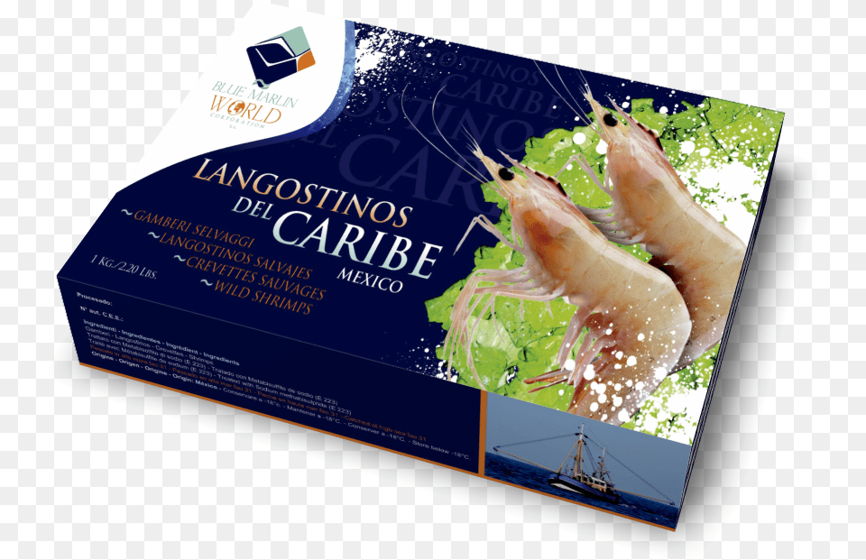Design Box For Shrimp And Seafood Meat, Advertisement, Animal, Food, Invertebrate Free Png