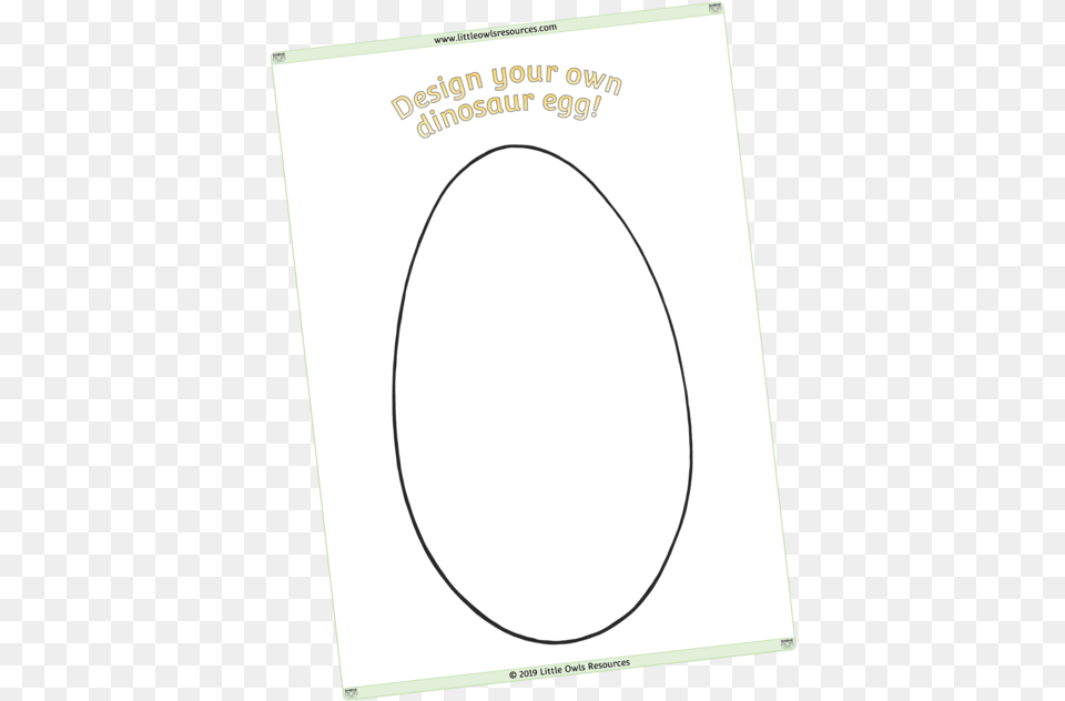 Design Dinosaur Egg Circle, Oval, White Board Png