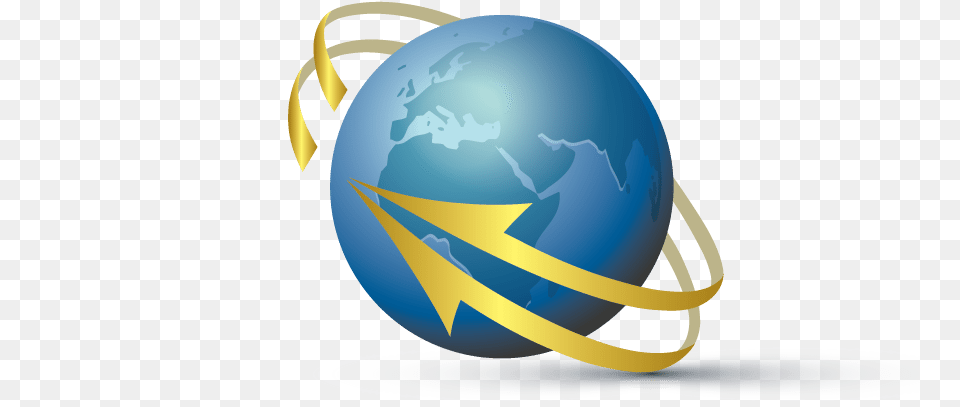 Design Logo 3d Arrow Globe Templates Design, Astronomy, Outer Space, Planet Free Transparent Png
