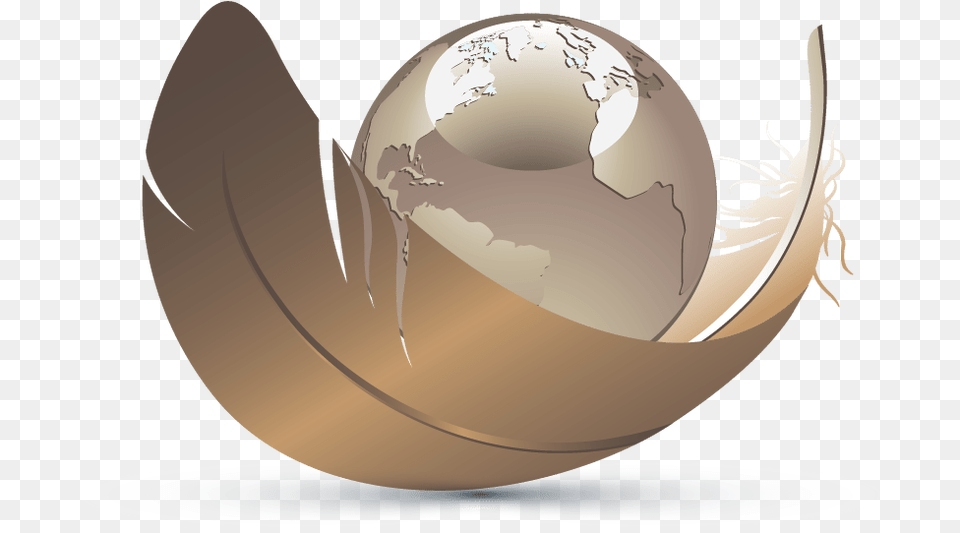 Design Logo 3d Earth And Leaf Templates 3 D Logo Leaf, Astronomy, Outer Space, Planet, Sphere Free Png Download