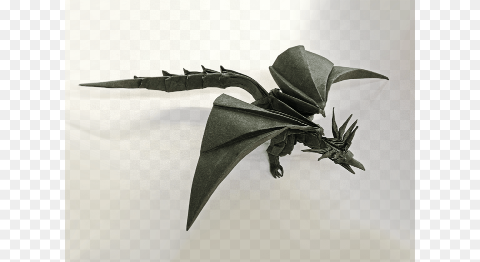 Design Of Ancient Dragon By Satoshi Kamiya Folded Origami Winged Dragon, Art, Paper, Blade, Dagger Png