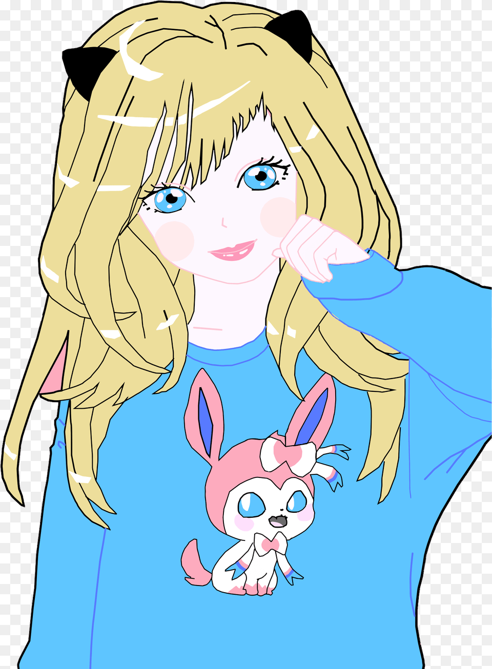 Design Of Blonde Anime Cat Girl Clip Art Girl Anime, Book, Comics, Publication, Baby Free Transparent Png