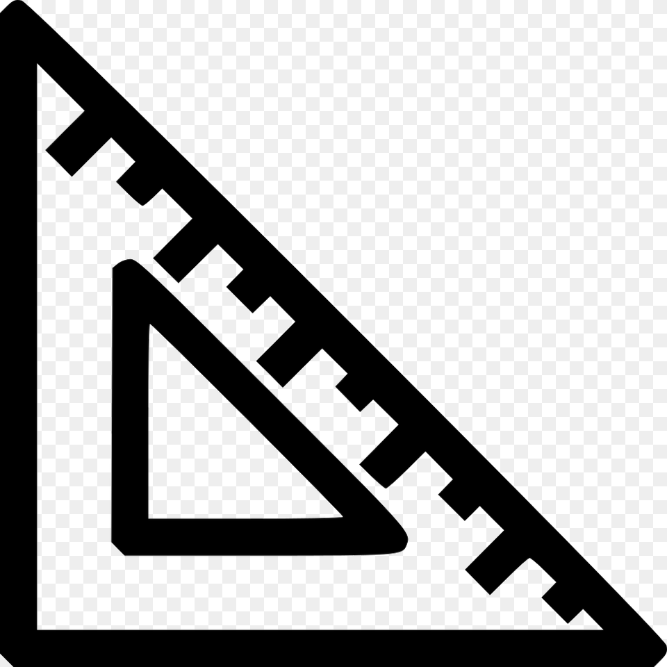 Design Rule Shape Triangle Geometry Maths Tool Comments Triangle Ruler Black And White, Text Free Png