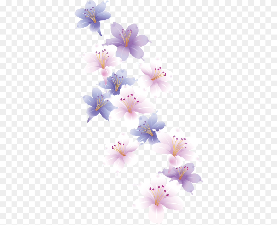 Design Set 2 Butterfliesflowers Pastel Flowers Butterfly Small Flowers Background, Flower, Plant, Cherry Blossom Free Transparent Png