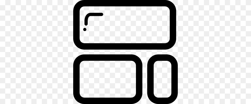 Design Structure Rectangles Button Outline Vector Icon, Gray Free Transparent Png