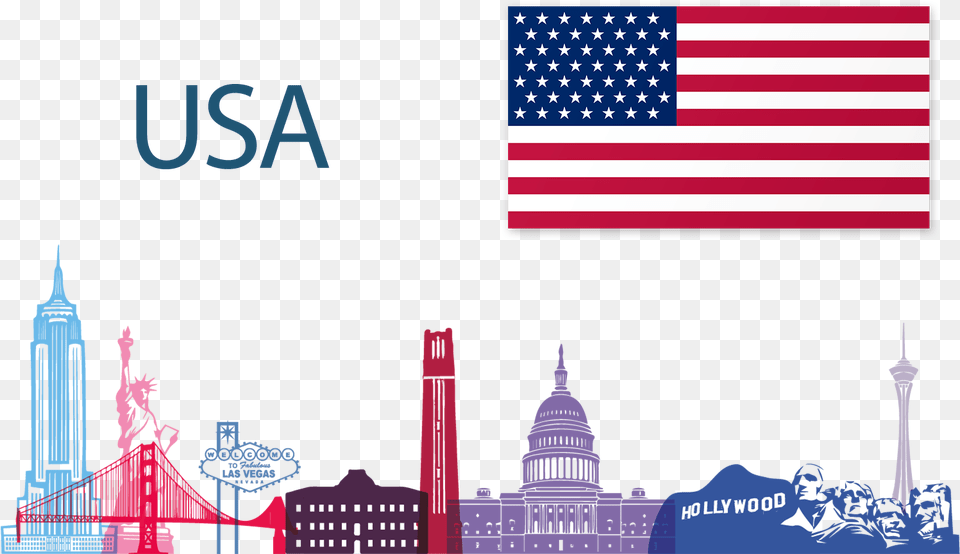 Design Study In Usa, American Flag, Flag, City, Metropolis Png