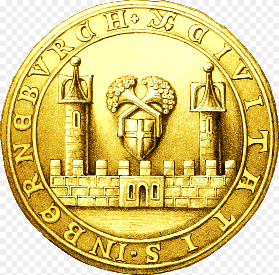 Design Transparent Medieval Medieval Gold Coin, Money Png Image