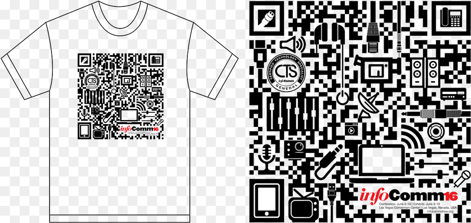 Designed A Qr Tee Shirt Design This Was A Very Fun Qr Code T Shirt Design Png Image