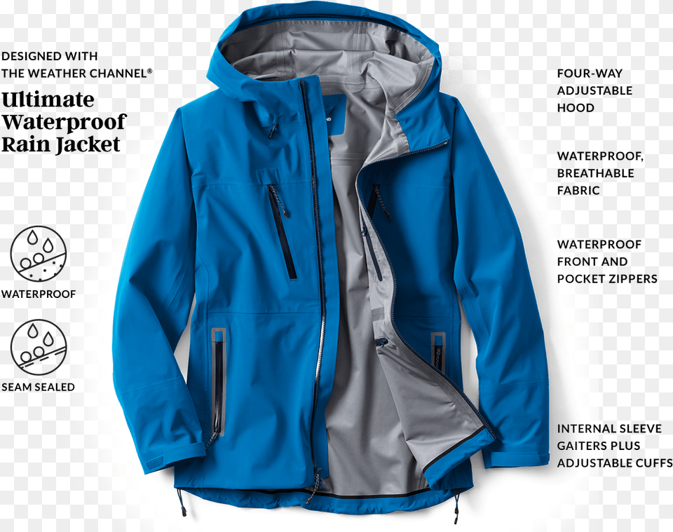 Designed With The Weather Channel Lands End Weather Channel Jacket, Clothing, Coat Free Png Download