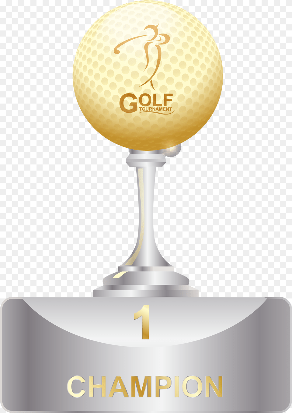 Designer Exquisite Transprent Golf Trophy, Ball, Golf Ball, Sport Png Image