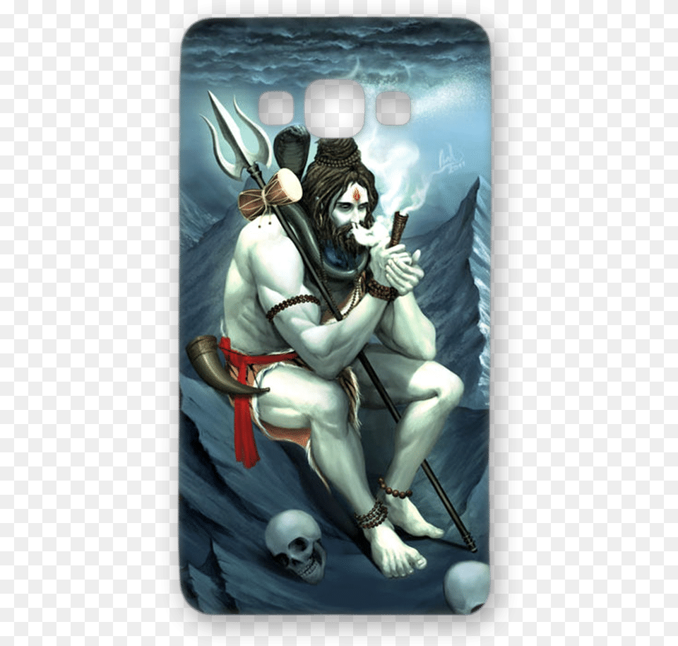 Designer Hard Plastic Phone Cover From Print Opera Lord Shiva Smoking Chillum, Adult, Publication, Book, Comics Png Image