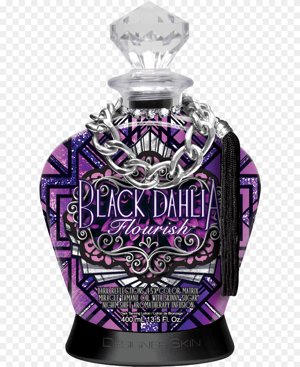 Designer Skin Black Dahlia Flourish, Bottle, Cosmetics, Perfume, Person Png Image