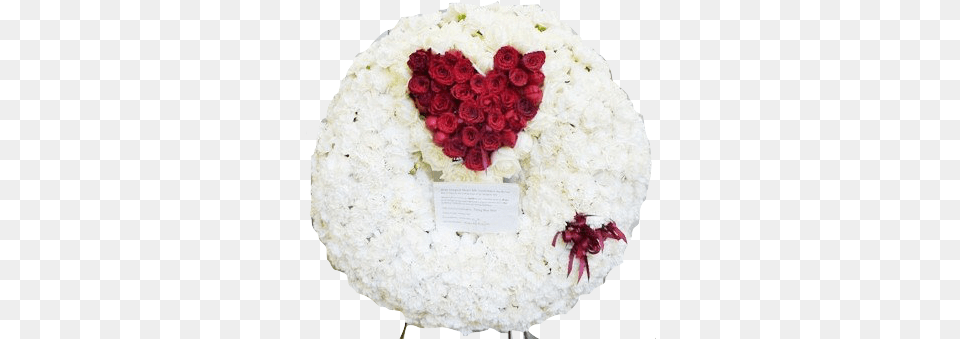 Designer White Funeral Sympathy Wreath Heart, Flower, Rose, Plant, Petal Free Png Download