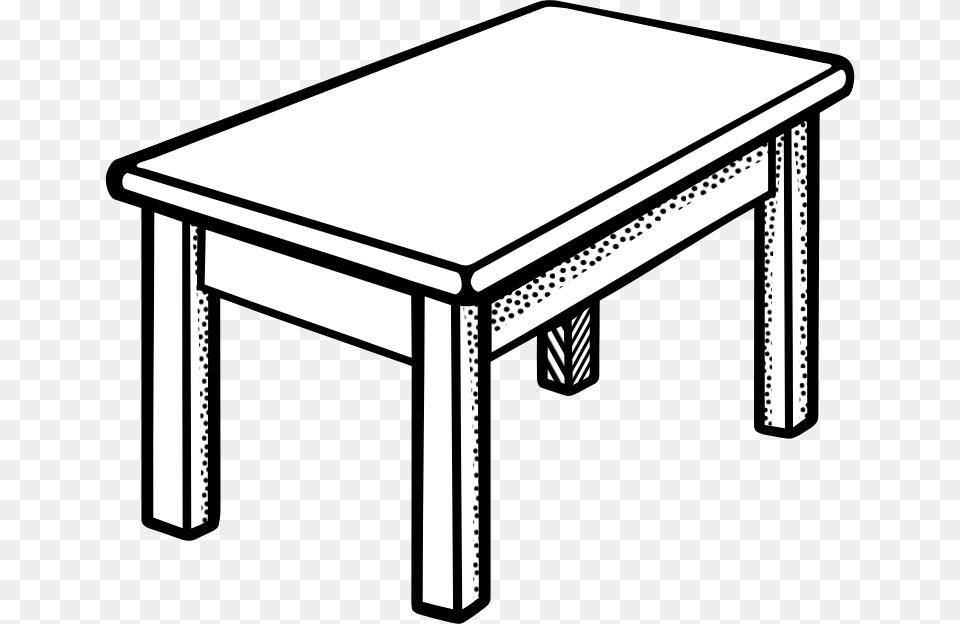 Desk Clip Art Black And White, Coffee Table, Dining Table, Furniture, Table Png