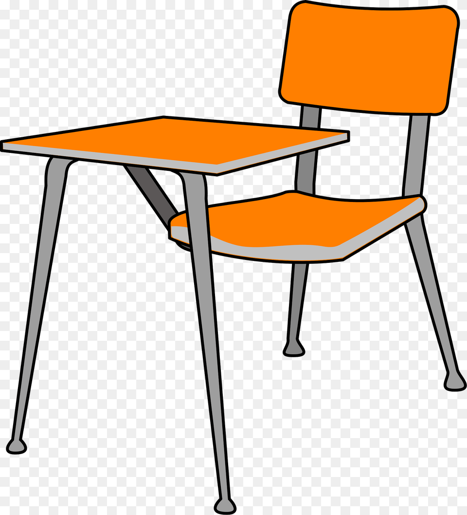 Desk Clipart, Furniture, Table, Chair Png Image