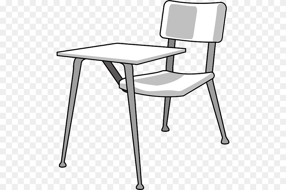 Desk Clipart Outline, Furniture, Table, Chair Png