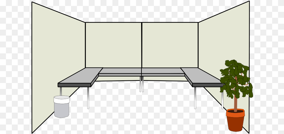 Desk Clipart Transparent Background Transparent Transparent Background Office Table, Plant, Potted Plant, Furniture, Indoors Free Png
