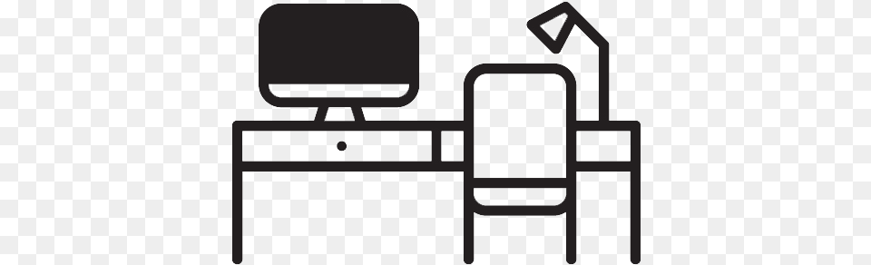 Desk Icon Transparent White, Furniture, Table, Computer, Electronics Free Png