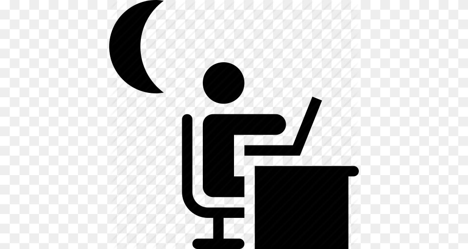 Desk Job Late Night Notebook User Work Icon, Electrical Device, Microphone, Architecture, Building Free Png