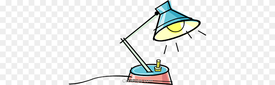 Desk Lamp Royalty Vector Clip Art Illustration, Table Lamp, Lighting, Lampshade, Device Free Png