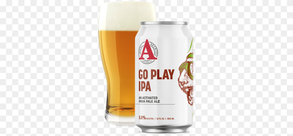 Desktop Web Goplayipa Can And Glass Avery Brewing Go Play Ipa, Alcohol, Beer, Beverage, Lager Free Transparent Png