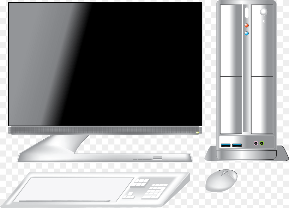 Desktop Computer Display Keyboard Clipart, Electronics, Pc, Computer Hardware, Hardware Free Png Download