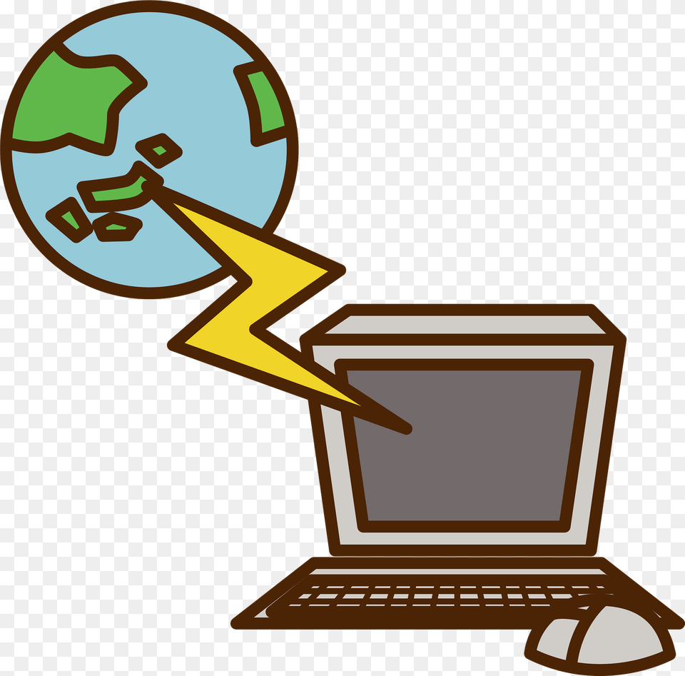 Desktop Computer Is Hooked To The Internet Clipart, Electronics, Laptop, Pc, Computer Hardware Png