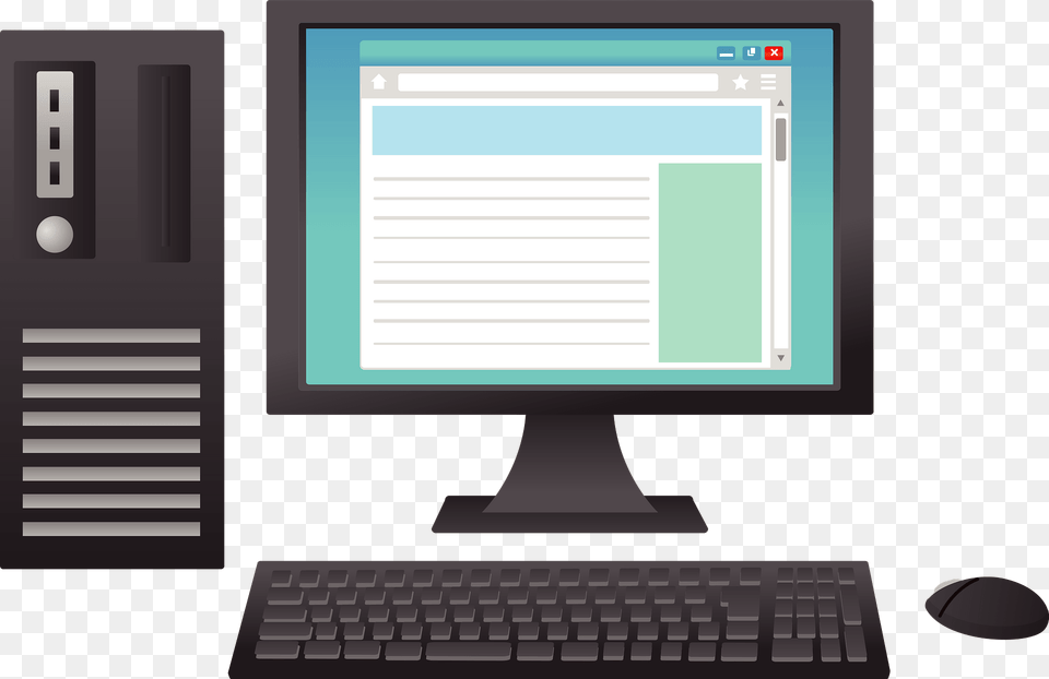 Desktop Computer Website Clipart, Electronics, Pc, Computer Hardware, Computer Keyboard Png Image