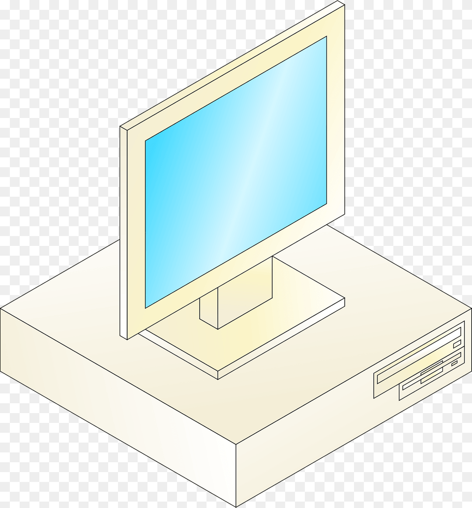 Desktop Computer With Monitor On Top Clipart, Electronics, Pc, Computer Hardware, Hardware Png Image