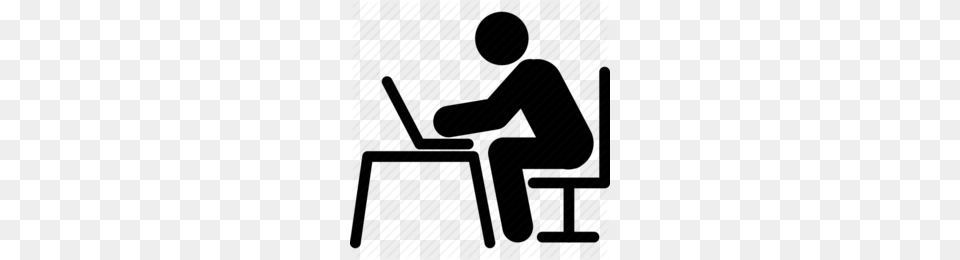 Desktop Computers Clipart, Person, Sitting Png Image