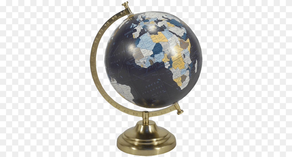 Desktop Globe Gold Base Desktop Globe, Astronomy, Outer Space, Planet, Smoke Pipe Free Transparent Png