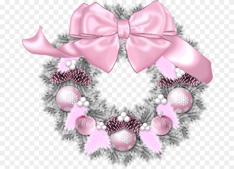 Desktop Iphone Plus Ornament Pink Christmas Wreath Clipart, Doll, Toy Png Image