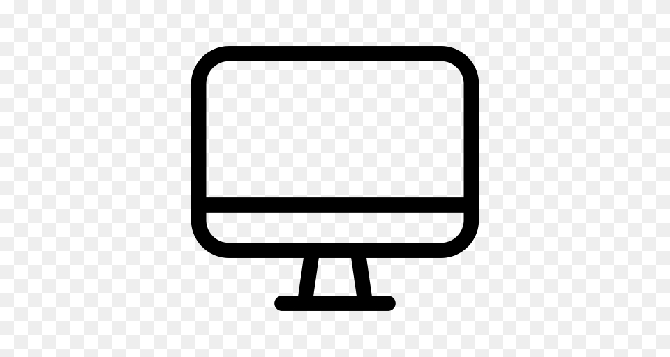 Desktop Mac Monitor Screen Icon, Gray Free Png
