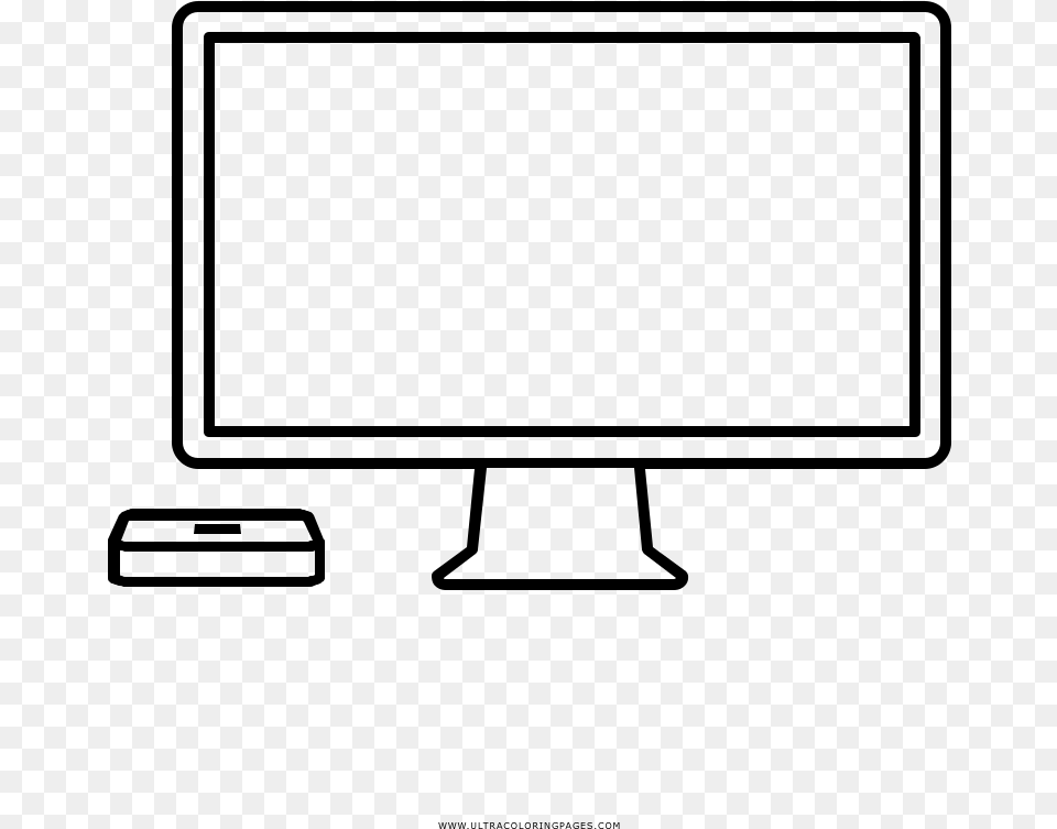 Desktop Monitor Coloring, Gray Free Png Download