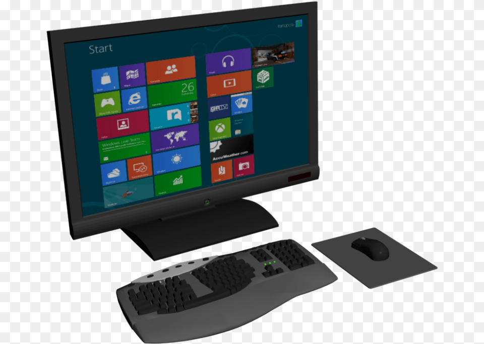 Desktop Pc Computer, Electronics, Monitor, Hardware, Computer Keyboard Png