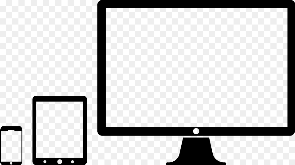 Desktop Tablet Mobile Icons, Gray Free Transparent Png
