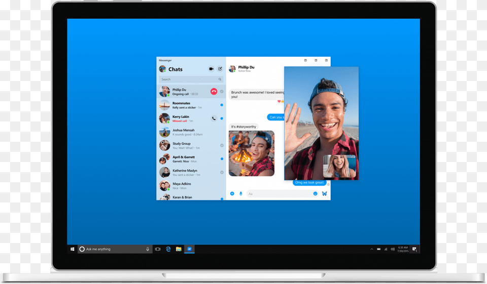 Desktop Version Of Messenger, Computer, Computer Hardware, Electronics, Screen Free Png Download