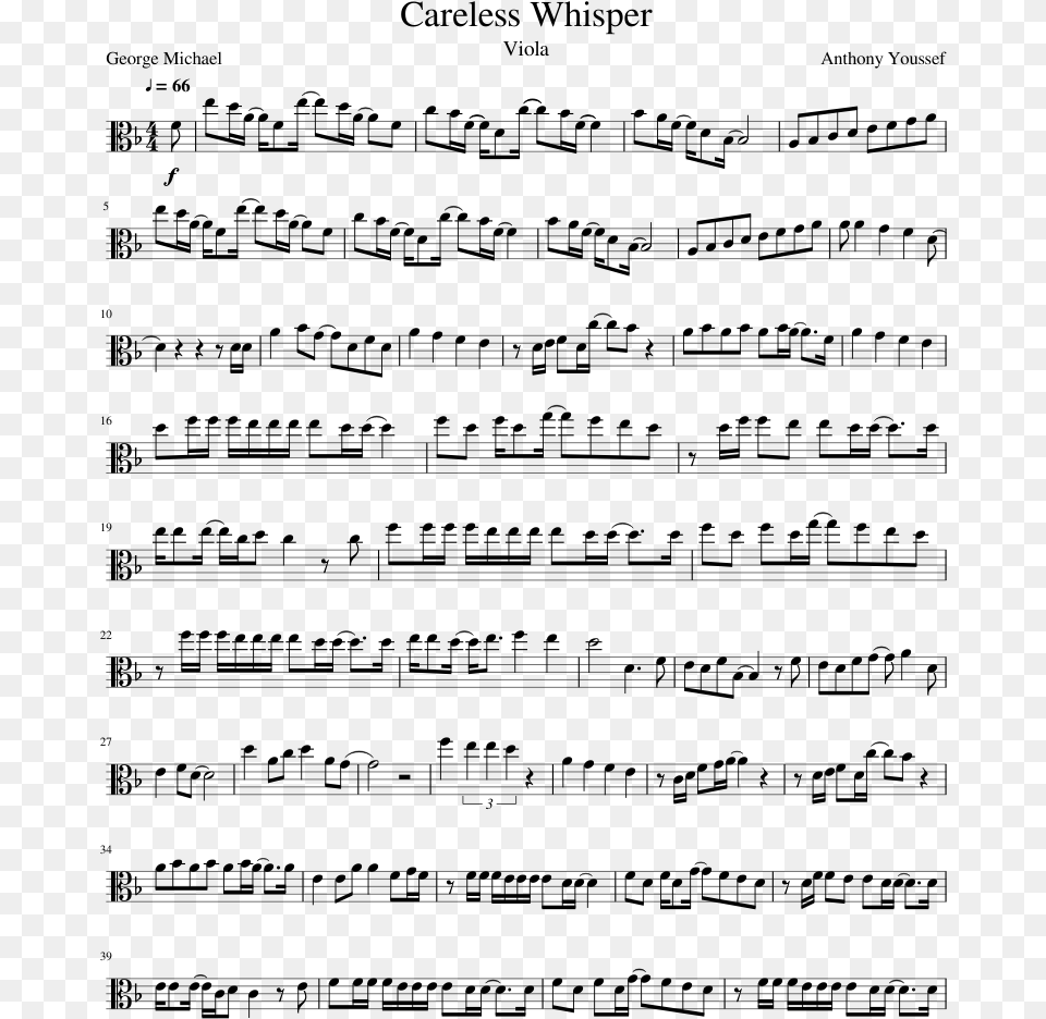 Despacito Alto Sax Sheet Music, Gray Free Transparent Png