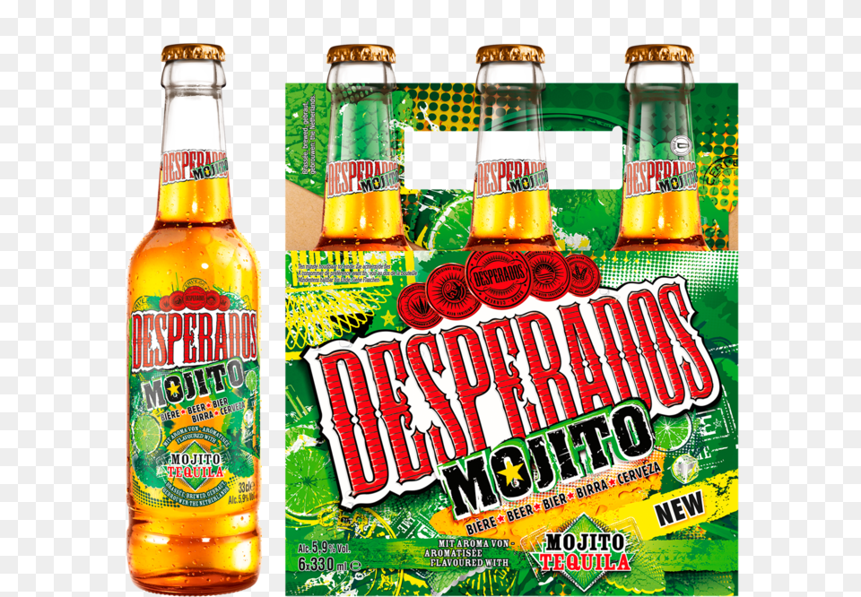 Desperados Mojito Mojito Desperados, Alcohol, Beer, Beverage, Beer Bottle Png Image