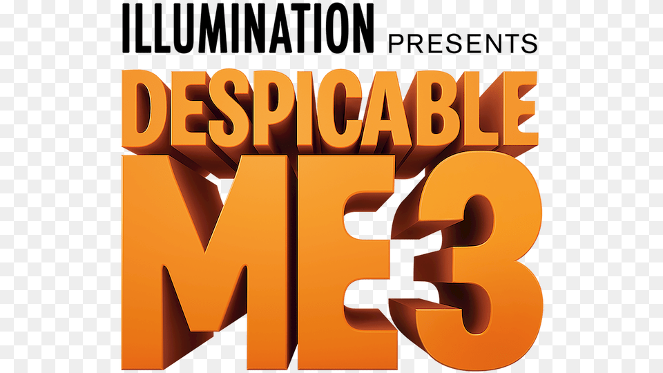 Despicable Me 3 Despicable Me 3 Logo, Text, Bulldozer, Machine, Number Png Image