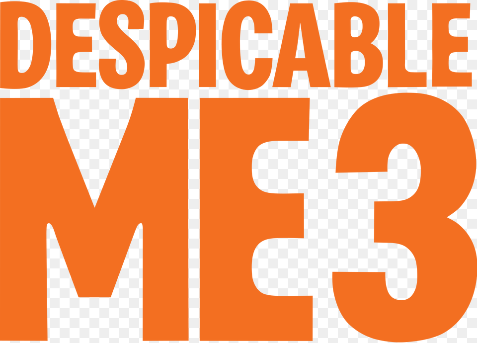 Despicable Me 3 Title, Text, Number, Symbol Png Image
