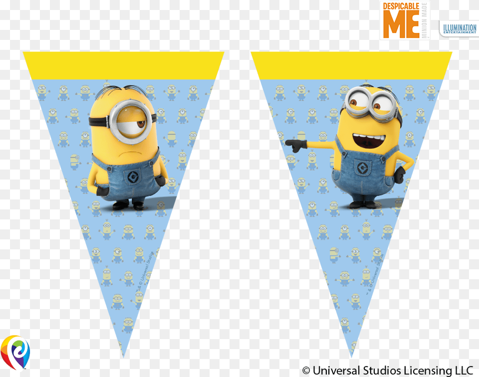 Despicable Me Bunting Banner Banderin Minions, Triangle, Toy, Baby, Person Free Transparent Png