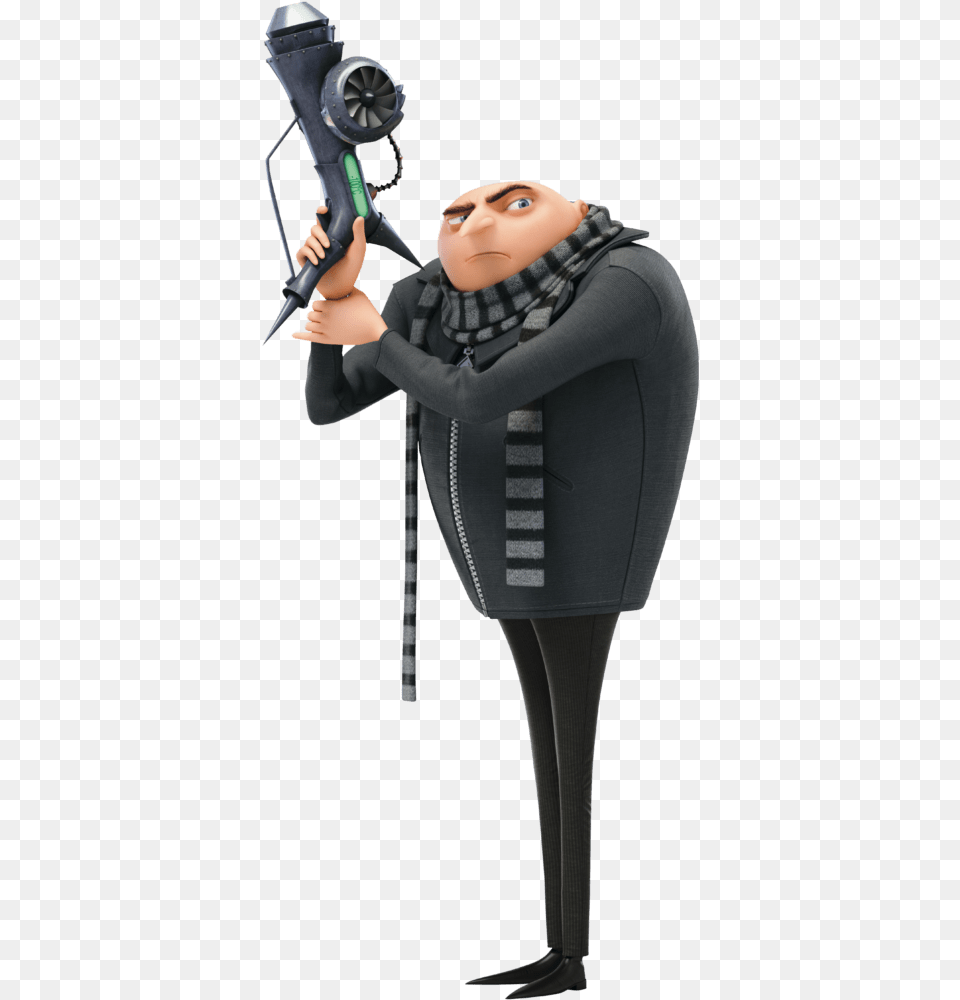 Despicable Me Gru Holding Laser Weapon, Adult, Female, Person, Woman Png