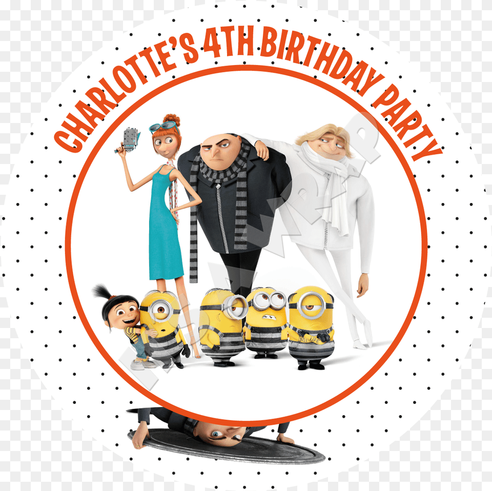 Despicable Me Logo Minions Despicable Me Party Box Gru Y Minions Agnes, Photography, Clothing, Coat, Person Free Png Download