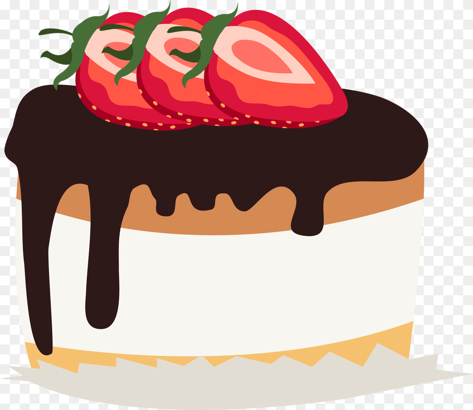 Dessert Clipart Chocolate Cake, Food, Cream, Icing, Strawberry Free Png