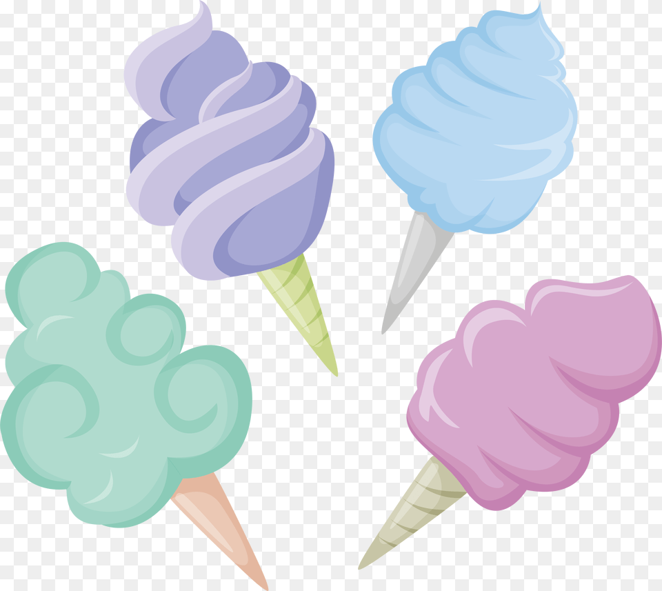 Dessert Clipart Colorful Candy Cotton Candy Clipart, Cream, Food, Ice Cream, Soft Serve Ice Cream Png
