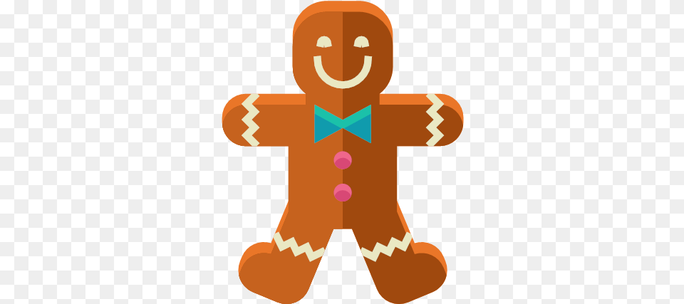 Dessert Gingerbread Man Sweets Icon Flat Christmas Icons, Cookie, Food, Baby, Person Free Png Download