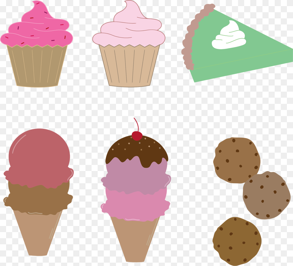 Dessert Montage Clip Arts Ice Cream And Cookies Clip Art, Food, Ice Cream, Cake, Cupcake Png